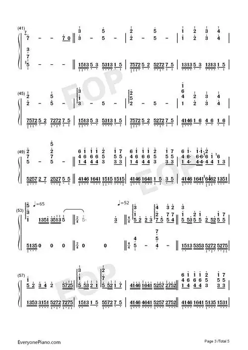 the music of the night-歌剧魅影ost双手简谱预览3