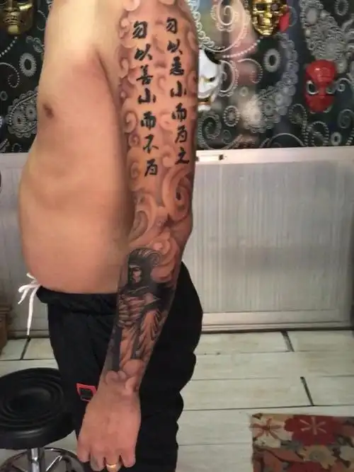 诸葛亮_纹身图案手稿图片_越的纹身作品集