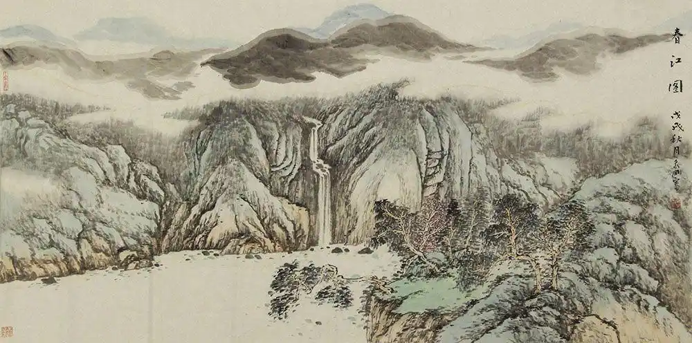 安永刚山水画作品赏析:构图饱满,色调厚重而不失新意