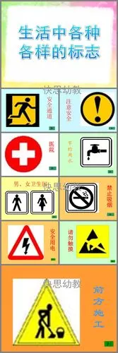 ppt课件教案包含了ppt课件,活动目标是引导幼儿认识生活中常见的标志