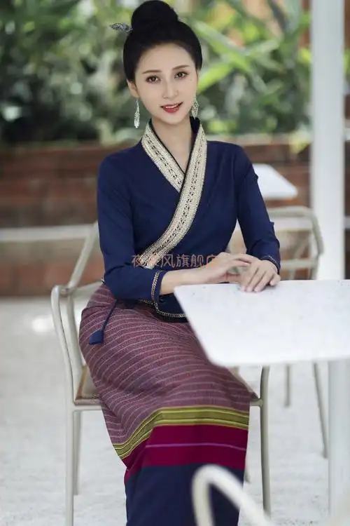 西双版纳傣族服装女玉家人服饰民族特色工作茶服节日士日常傣装 上衣