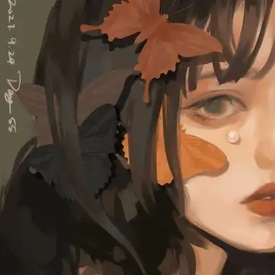 插画女头神明救赎