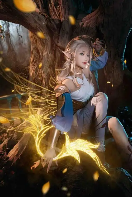 《王者荣耀》王者同人艾琳cos精灵正片经典还原