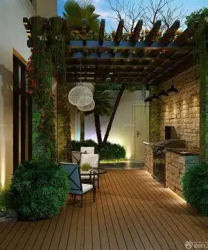 小别墅室内庭院入户花园装修效果图片欣赏