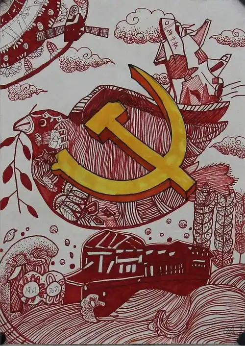 南文清 16岁(二等奖)《红色记忆》马梓皓 17岁(二等奖)《素描静物》刘