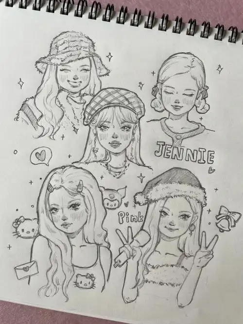 终于有空画画啦~今天又是美美的煎妮93#blackpink  #jennie  #手绘