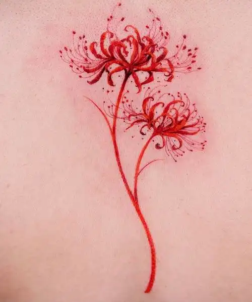 彼岸花纹身合集西安纹身佳佳刺青