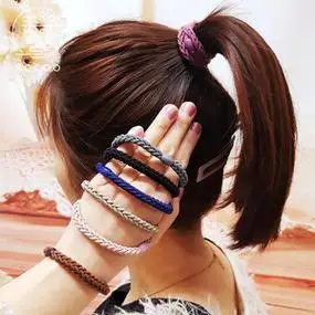 韩国东大门高弹力头绳小皮筋皮套发绳扎头发加粗发圈百搭手绳两用