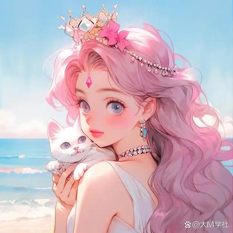 美少女卡通头像推荐大揭秘 90如果你也是喜欢粉色的可爱少女,那么这