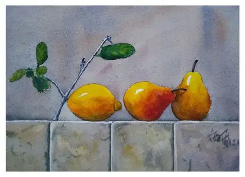 水果静物|纯艺术|水彩|外星人m - 原创作品 - 站酷 (zcool)