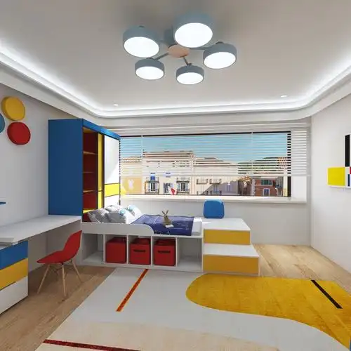 儿童房红黄蓝搭配 - 杜泽轩设计效果图 - 每平每屋·设计家