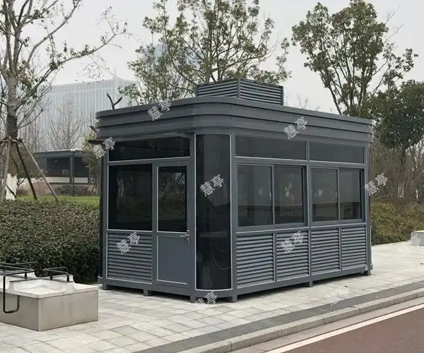 小区出入口钢结构保安岗亭 门卫广场园区值班岗亭