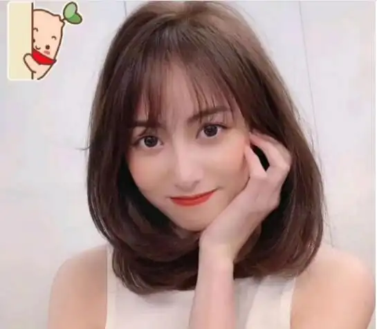 女生齐肩自然碎发发型图片大全