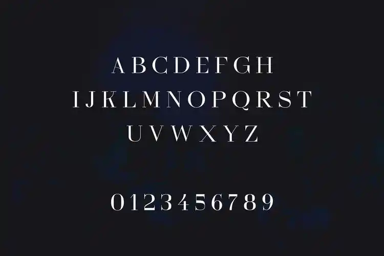 豪华典雅全大写英文衬线字体shameryfont