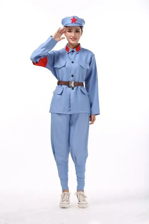 成人八路军演出服装男女红卫兵合唱表演服新四军抗战解放表演军装