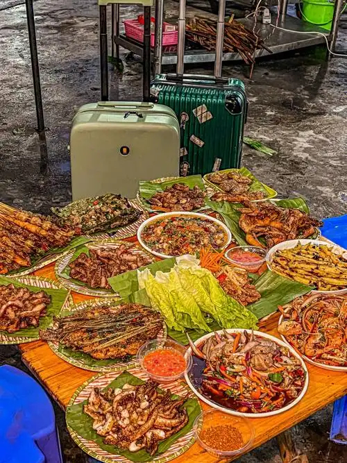 拖着行李也要吃的傣味烧烤60我要再来无数次