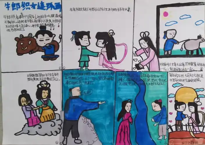 当民间故事遇到绘画——五年级牛郎织女连环画创作
