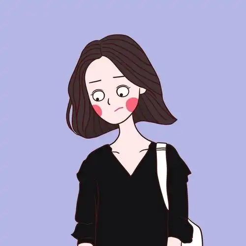 一个人的孤独生活也可以非常文艺洒脱的女生手绘头像7,简约干