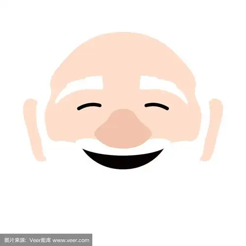 幸福,男人,老年人,分离着色,头像