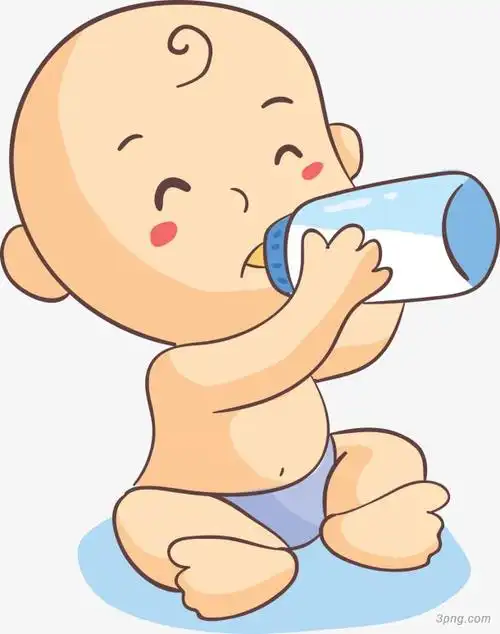正在喝奶的可爱宝宝图