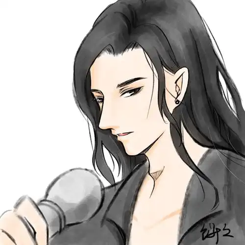 摸一个宋居寒,不知道为什么每次画他都想给配黑色的衣服