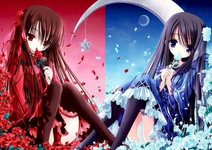 急求动漫姐妹头像一人一张,最好是唯美的,天使与恶魔的(一定要一对两