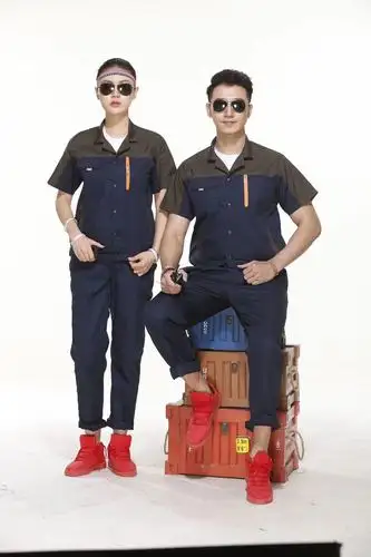 夏季长袖定制工作服套装男维修汽修劳保服短袖耐磨工厂车间工作服