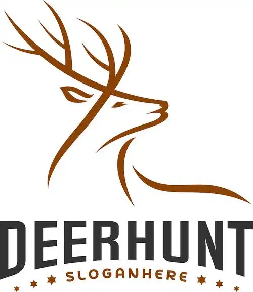 鹿标志模板