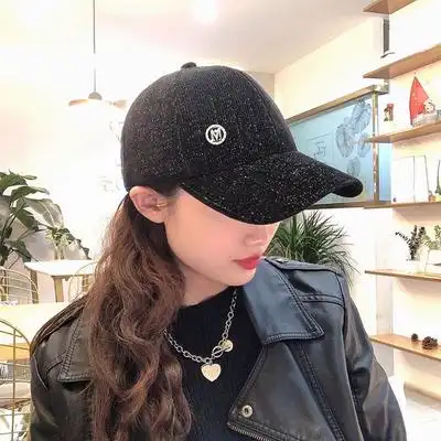 帽子女秋冬韩版百搭休闲鸭舌帽时尚保暖棒球帽潮流气质遮阳网红帽