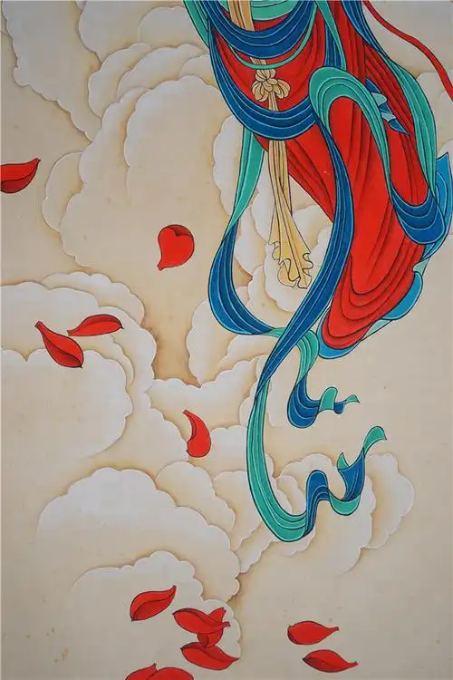 009 张大千 敦煌壁画 纸本立轴