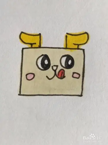 怎样用长方形画小狗?