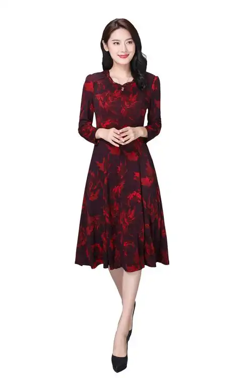 哥弟品牌女装50-60岁2020春秋高档大码妈妈中老年女装