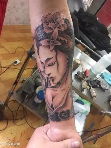 艺妓般若包小臂_纹身图案手稿图片_明哥的纹身作品集