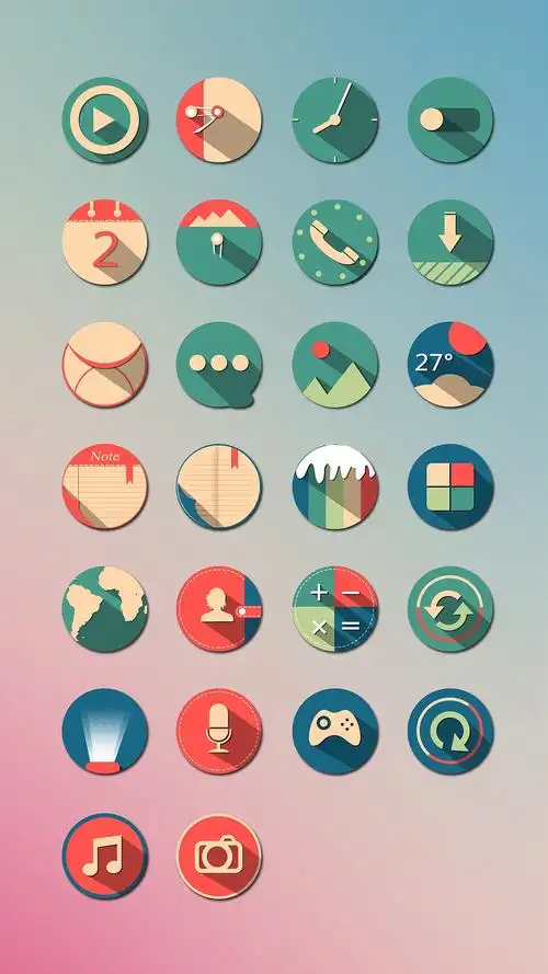 一组英伦风复古图标