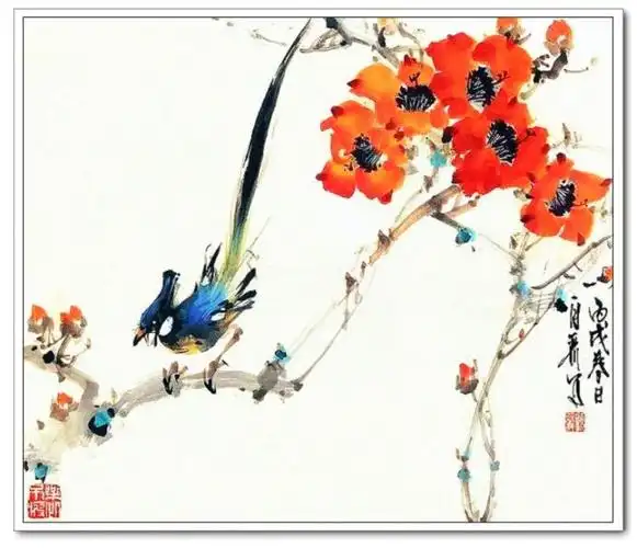 【转载】刚柔亮丽 -- 顾月丽花鸟画