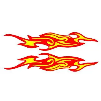 汽车贴纸 装饰火焰保险杠 遮挡划痕 后视镜机盖贴 引擎盖拉花 红加黄