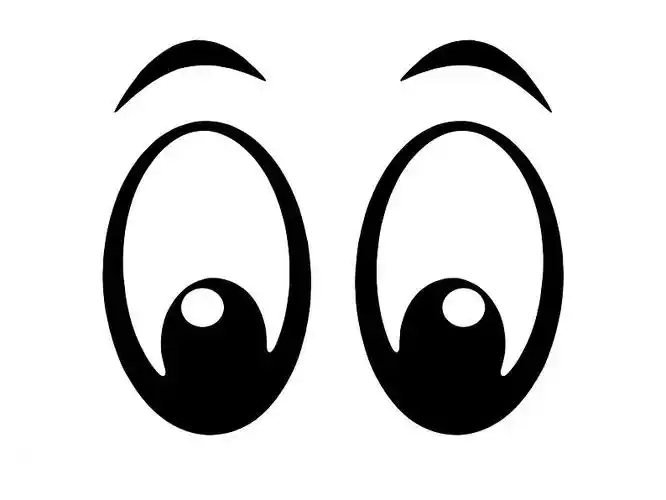 卡通,眼睛,插画,黑白_高清图片_全景视觉