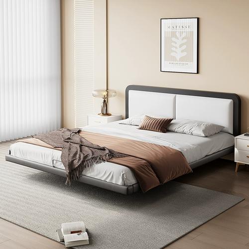 悬浮床现代简约家用主卧双人床无床头钢架悬空床出租房单人铁艺床