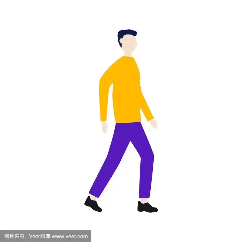 平面卡通人物孤立在白色背景.eps