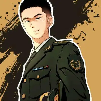 手绘动漫帅气军人头像图片