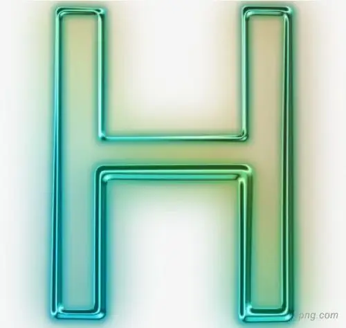 荧光绿英文字母h