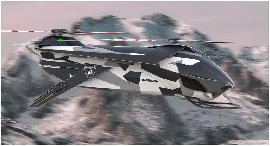 直升机界的兰博基尼falco直升机效果图像科幻电影里的道具