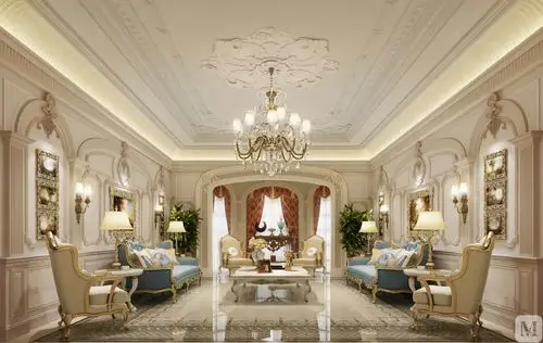 3万286㎡简欧别墅装修干净稳重的欧式摩登风-红星美凯龙家装效果图