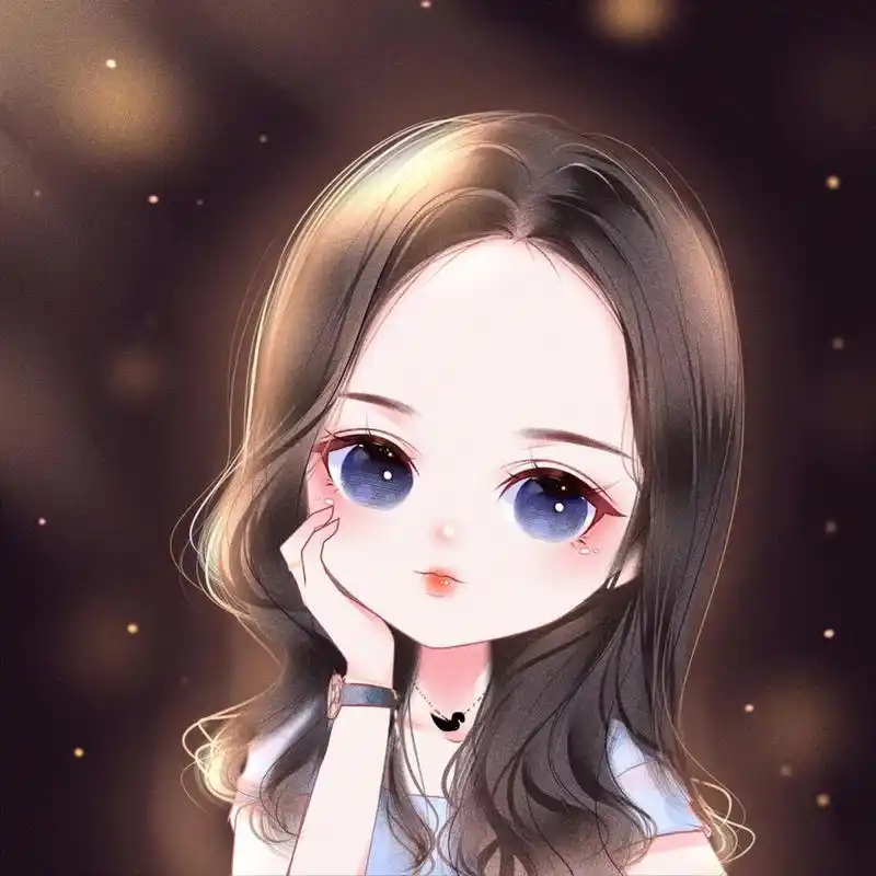 可爱的女生卡通头像 93送给自己的好运手绘头像,换个头像,让自己的