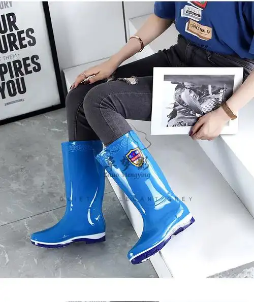 劳保雨鞋女水鞋高筒雨鞋女冬加绒保暖中筒防滑水鞋胶鞋低筒春秋下雨天
