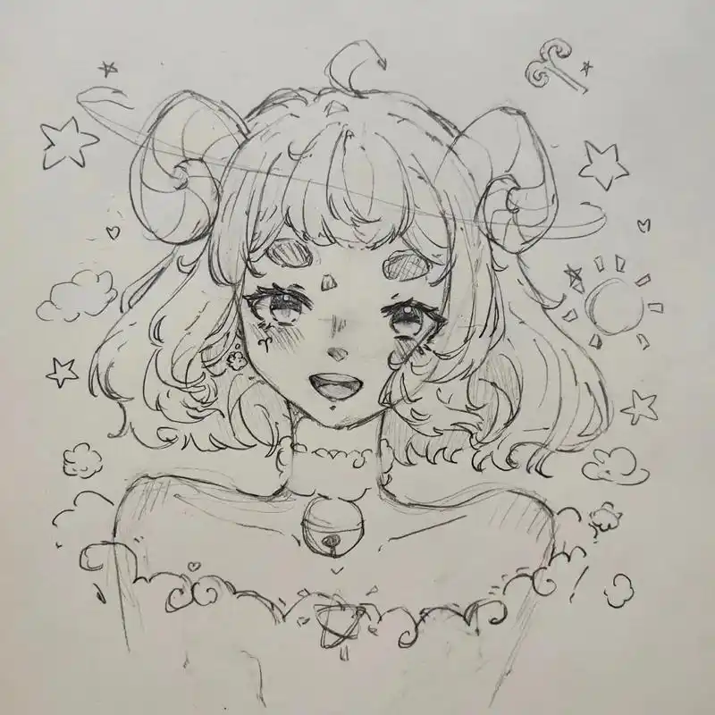 画渣 十二星座-白羊座 #画画 #画渣日常 你没看见小太阳 - 抖音