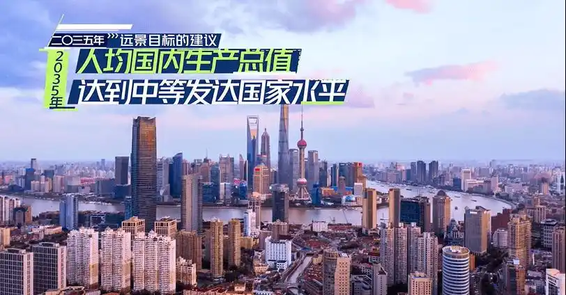 二〇三五年 远景目标的建议: 人均国内生产总值 达到中等发达国家