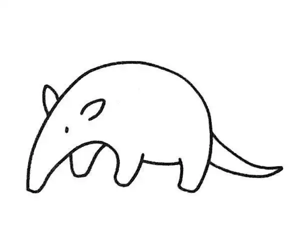 5款食蚁兽简笔画图片大全