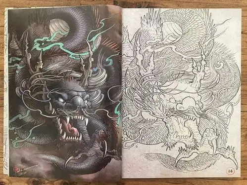 烈火堂傅海林纹身手稿作中国印6 六刺青图案纹身书籍美女神话人物