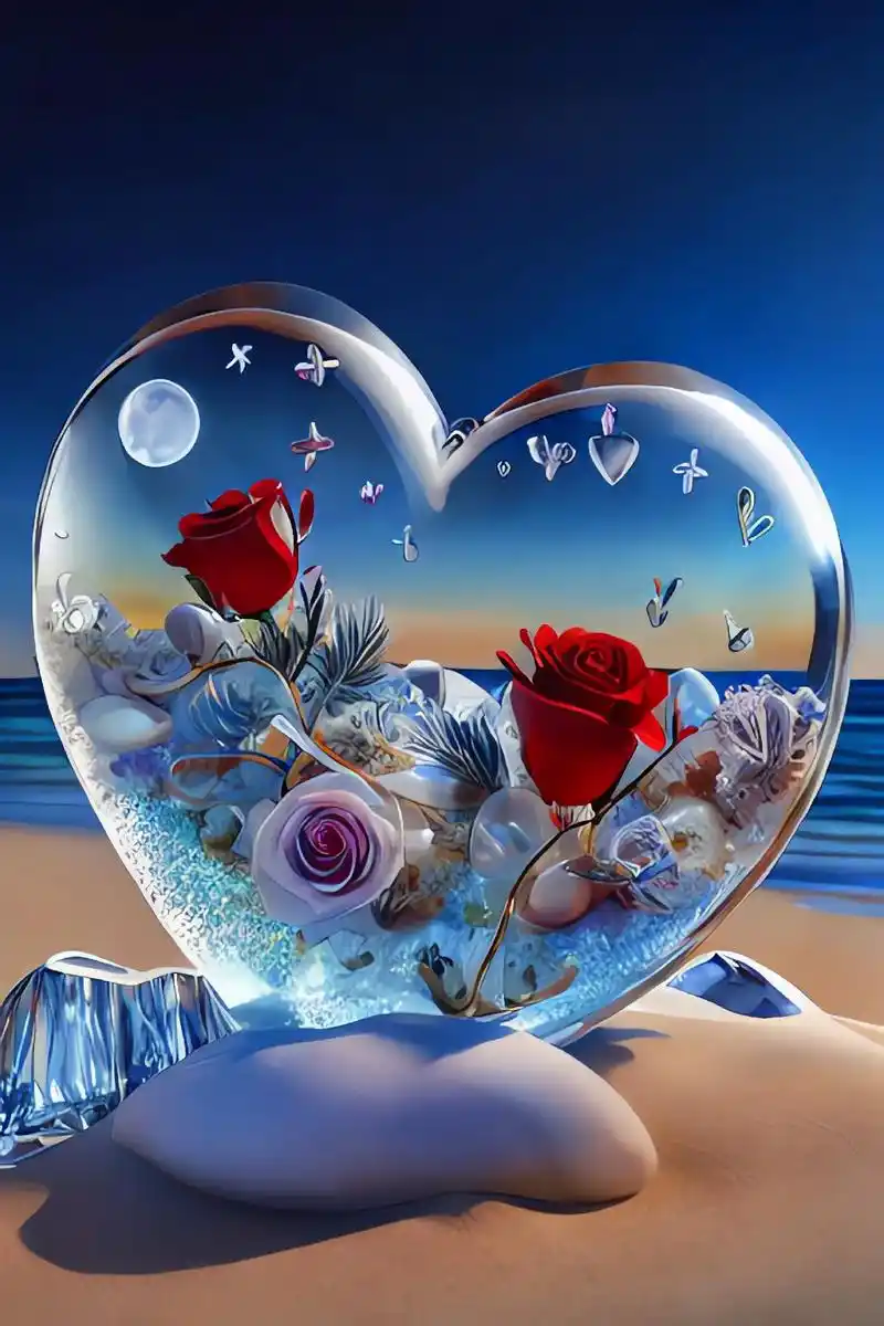漂亮的爱心水晶沙滩玫瑰又来了,你确定不分享给你喜欢的人吗?# - 抖音